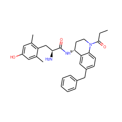 CCC(=O)N1CC[C@@H](NC(=O)[C@@H](N)Cc2c(C)cc(O)cc2C)c2cc(Cc3ccccc3)ccc21 ZINC000653874622