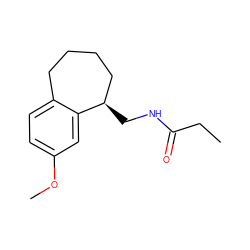 CCC(=O)NC[C@@H]1CCCCc2ccc(OC)cc21 ZINC000026995242