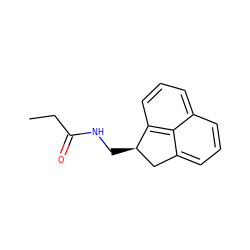 CCC(=O)NC[C@@H]1Cc2cccc3cccc1c23 ZINC000013834460