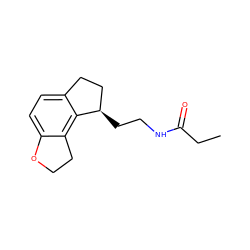 CCC(=O)NCC[C@@H]1CCc2ccc3c(c21)CCO3 ZINC000003960338