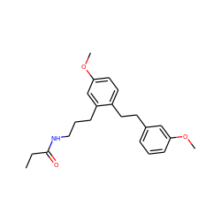 CCC(=O)NCCCc1cc(OC)ccc1CCc1cccc(OC)c1 ZINC000095583242