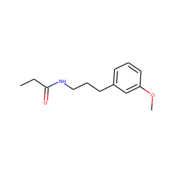 CCC(=O)NCCCc1cccc(OC)c1 ZINC000013755749