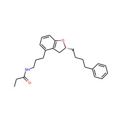 CCC(=O)NCCCc1cccc2c1C[C@@H](CCCCc1ccccc1)O2 ZINC000028125267