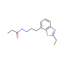 CCC(=O)NCCCc1cccc2nc(CC)oc12 ZINC000027211604