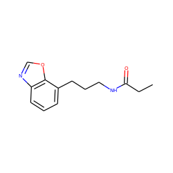 CCC(=O)NCCCc1cccc2ncoc12 ZINC000027211411