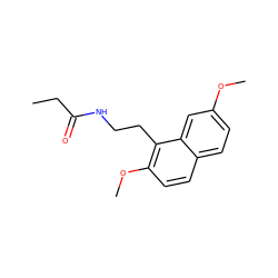 CCC(=O)NCCc1c(OC)ccc2ccc(OC)cc12 ZINC000013741578