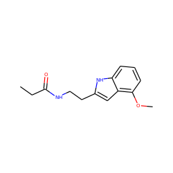 CCC(=O)NCCc1cc2c(OC)cccc2[nH]1 ZINC000013781143