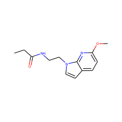 CCC(=O)NCCn1ccc2ccc(OC)nc21 ZINC000071318159