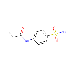 CCC(=O)Nc1ccc(S(N)(=O)=O)cc1 ZINC000000381801