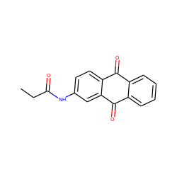 CCC(=O)Nc1ccc2c(c1)C(=O)c1ccccc1C2=O ZINC000004151779