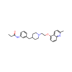 CCC(=O)Nc1cccc(CC2CCN(CCOc3cccc4nc(C)ccc34)CC2)c1 ZINC000040430354