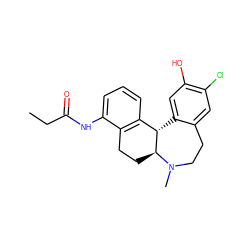 CCC(=O)Nc1cccc2c1CC[C@H]1[C@H]2c2cc(O)c(Cl)cc2CCN1C ZINC000045367648