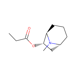 CCC(=O)O[C@H]1C[C@H]2CCC[C@H]1N2C ZINC000261171381