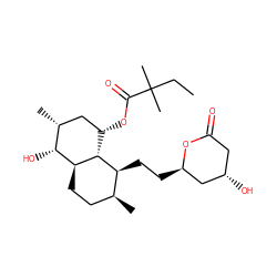 CCC(C)(C)C(=O)O[C@H]1C[C@@H](C)[C@@H](O)[C@@H]2CC[C@H](C)[C@H](CC[C@@H]3C[C@@H](O)CC(=O)O3)[C@@H]12 ZINC000003934871