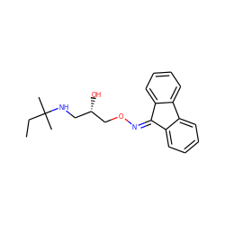 CCC(C)(C)NC[C@H](O)CON=C1c2ccccc2-c2ccccc21 ZINC000028009307