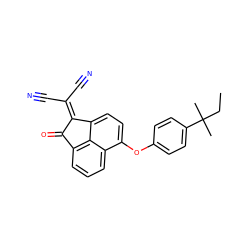 CCC(C)(C)c1ccc(Oc2ccc3c4c(cccc24)C(=O)C3=C(C#N)C#N)cc1 ZINC000095586680