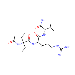 CCC(CC)(NC(C)=O)C(=O)N[C@@H](CCCNC(=N)N)C(=O)N[C@H](C(N)=O)C(C)C ZINC000149742740