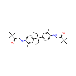 CCC(CC)(c1ccc(NC[C@@H](O)C(C)(C)C)c(C)c1)c1ccc(NC[C@@H](O)C(C)(C)C)c(C)c1 ZINC000028528663