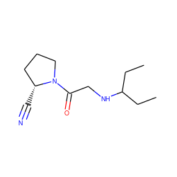 CCC(CC)NCC(=O)N1CCC[C@H]1C#N ZINC000013522889