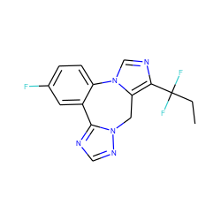 CCC(F)(F)c1ncn2c1Cn1ncnc1-c1cc(F)ccc1-2 ZINC000035875799