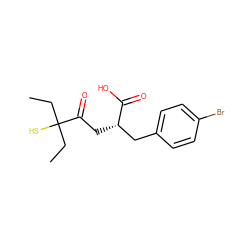 CCC(S)(CC)C(=O)C[C@@H](Cc1ccc(Br)cc1)C(=O)O ZINC000219770998