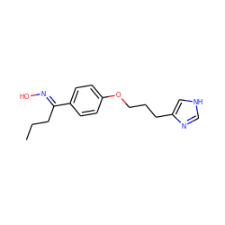 CCC/C(=N\O)c1ccc(OCCCc2c[nH]cn2)cc1 ZINC000003919723