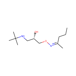 CCC/C(C)=N\OC[C@@H](O)CNC(C)(C)C ZINC000027708784