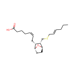 CCC/C=C/CSC[C@@H]1[C@H]2CC[C@@H](O2)[C@@H]1C/C=C\CCCC(=O)O ZINC000169360443