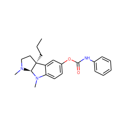 CCC[C@@]12CCN(C)[C@@H]1N(C)c1ccc(OC(=O)Nc3ccccc3)cc12 ZINC000084690465