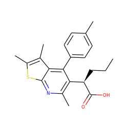 CCC[C@@H](C(=O)O)c1c(C)nc2sc(C)c(C)c2c1-c1ccc(C)cc1 ZINC000113125293