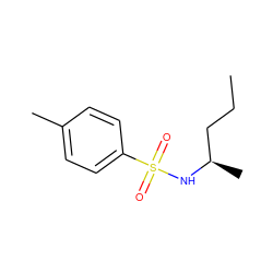 CCC[C@@H](C)NS(=O)(=O)c1ccc(C)cc1 ZINC000000030357