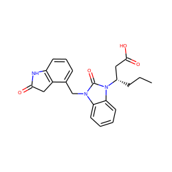 CCC[C@@H](CC(=O)O)n1c(=O)n(Cc2cccc3c2CC(=O)N3)c2ccccc21 ZINC000096270247