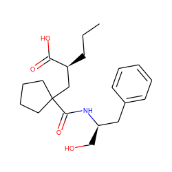 CCC[C@@H](CC1(C(=O)N[C@H](CO)Cc2ccccc2)CCCC1)C(=O)O ZINC000034803246