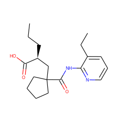 CCC[C@@H](CC1(C(=O)Nc2ncccc2CC)CCCC1)C(=O)O ZINC000034803345