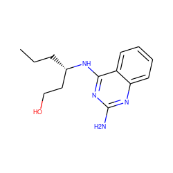 CCC[C@@H](CCO)Nc1nc(N)nc2ccccc12 ZINC000716934825