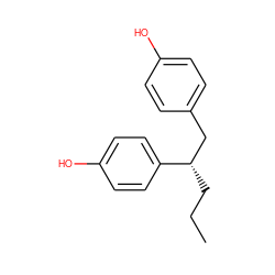CCC[C@@H](Cc1ccc(O)cc1)c1ccc(O)cc1 ZINC000045286499