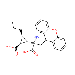 CCC[C@@H]1[C@H](C(=O)O)[C@H]1[C@@](N)(CC1c2ccccc2Oc2ccccc21)C(=O)O ZINC000004394181