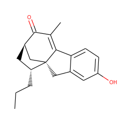 CCC[C@@H]1C[C@@H]2C[C@]13Cc1cc(O)ccc1C3=C(C)C2=O ZINC000034633844