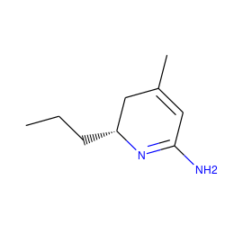 CCC[C@@H]1CC(C)=CC(N)=N1 ZINC000013476788