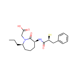 CCC[C@@H]1CCC[C@H](NC(=O)[C@@H](S)Cc2ccccc2)C(=O)N1CC(=O)O ZINC000013745888