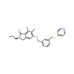 CCC[C@@H]1Cc2cc(OCc3cccc(CSc4ccncc4)c3)c(C)c(C)c2C1=O ZINC000028333837