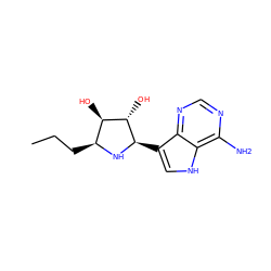 CCC[C@@H]1N[C@H](c2c[nH]c3c(N)ncnc23)[C@@H](O)[C@@H]1O ZINC000026961652