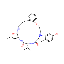 CCC[C@@H]1NC(=O)[C@@H](C(C)C)NC(=O)[C@@H](Cc2ccc(O)cc2)N(C)CCOc2ccccc2CCCNC1=O ZINC000036160606