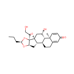 CCC[C@@H]1O[C@@H]2C[C@H]3[C@@H]4CCC5=CC(=O)C=C[C@]5(C)[C@H]4[C@@H](O)C[C@]3(C)[C@]2(C(=O)CO)O1 ZINC000003938751