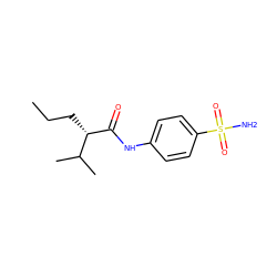 CCC[C@H](C(=O)Nc1ccc(S(N)(=O)=O)cc1)C(C)C ZINC000049046714