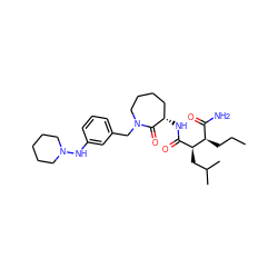 CCC[C@H](C(N)=O)[C@@H](CC(C)C)C(=O)N[C@H]1CCCCN(Cc2cccc(NN3CCCCC3)c2)C1=O ZINC000038143373