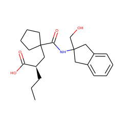 CCC[C@H](CC1(C(=O)NC2(CO)Cc3ccccc3C2)CCCC1)C(=O)O ZINC000034056175