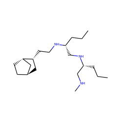 CCC[C@H](CNC)NC[C@@H](CCC)NCC[C@@H]1C[C@H]2CC[C@H]1C2 ZINC000253673096