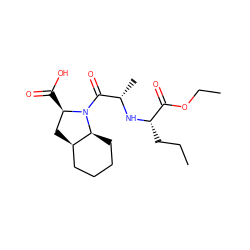 CCC[C@H](N[C@@H](C)C(=O)N1[C@H](C(=O)O)C[C@@H]2CCCC[C@@H]21)C(=O)OCC ZINC000003812867