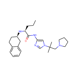 CCC[C@H](N[C@@H]1CCc2ccccc2C1)C(=O)Nc1cn(C(C)(C)CN2CCCC2)cn1 ZINC000034661879